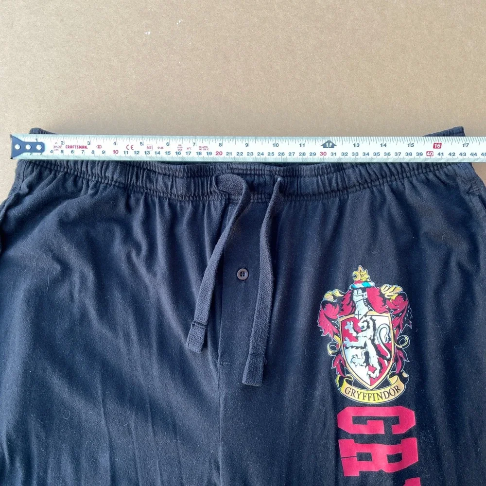 Harry Potter Pajama Pants Mens XL Black Sleepwear Gryffindor House Lounge Bottom